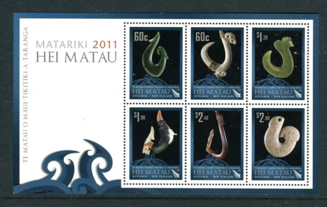 2011 New Zealand Stamps - Matariki Hei Matau - MNH Minisheet