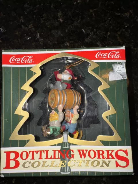 Coca-Cola Bottling Works Collection Christmas Ornament, Elves 1996