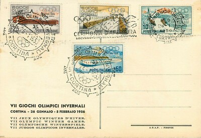 26/01/1956 Annullo primo giorno Olimpiadi di Cortina Repubblica 639 