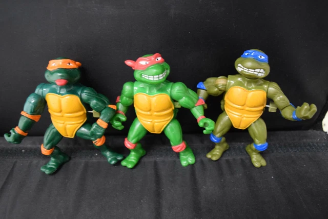 TMNT 3x 1989 Raph Leo Mike Wacky Action Teenage Mutant Ninja Turtles