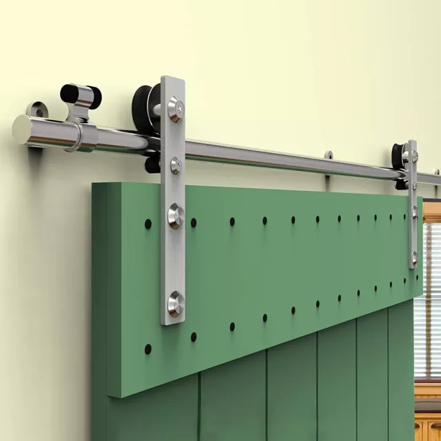4-16FT Sliding Barn Door Hardware Stainless Steel Track Closet Kit for Wood Door