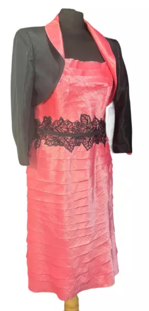 Abito da donna John Charles giacca bolero paillettes set abito da sposa uk 14 eu 40