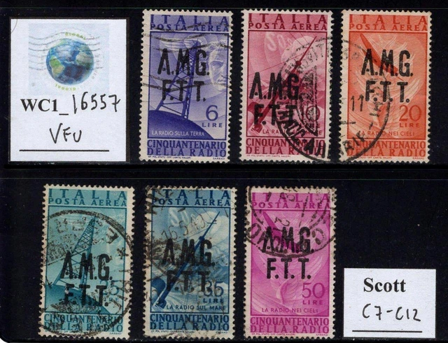 WC1_16557. ITALY: TRIESTE AMG FTT. 1947 RADIO air set. Sc. C7-C12. Used