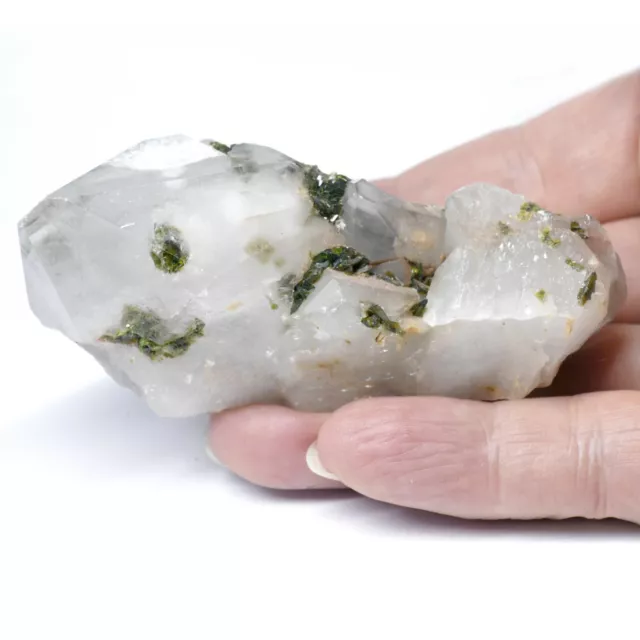 EPIDOT Kristall QUARZ Stufe Sichuan ca. 78mm Meigu Sichuan 2201 beschädigt