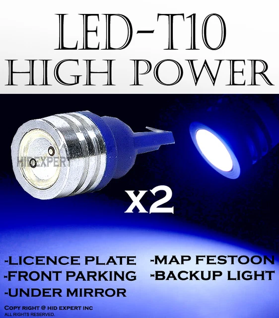 4 pcs T10 LED High Power Collor: Blue Direct Plugin Step Light Light Bulbs Y372