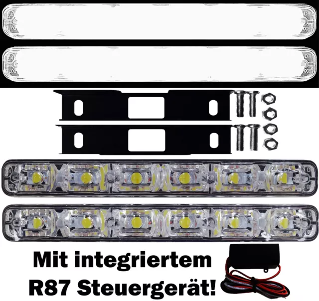 2x LED Tagfahrlicht FLAT 6SMD + Steuergerät für Audi A4 B7 B8 8E Limousine Avant