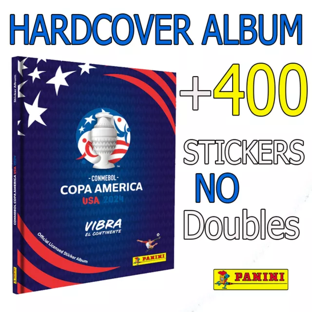 COPA AMERICA 2024 Panini Harcover Album + 25 to 400 Stickers No Doubles