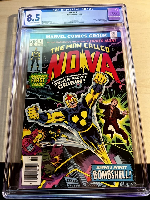 Marvel Comics Nova 1 Cgc 8.5 First Appearance Of Nova 1976 #1