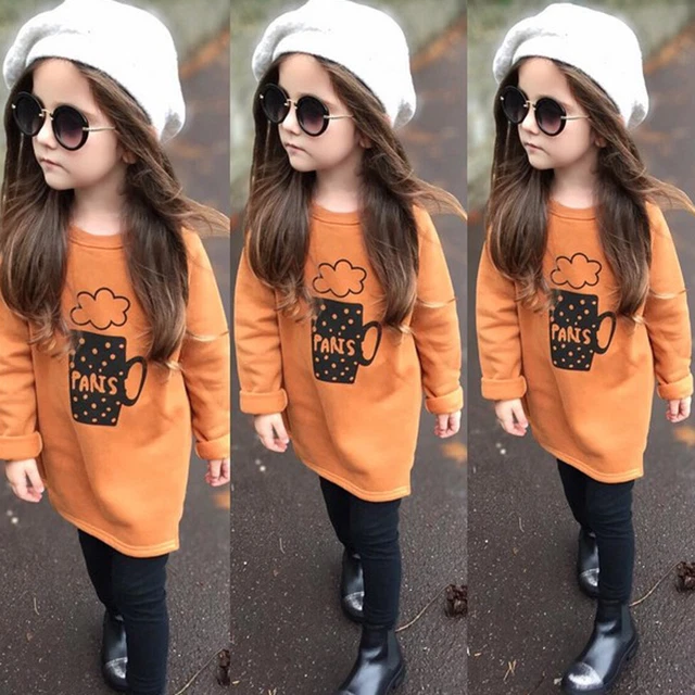 2PCS Toddler Kids Baby Girls Clothes T-shirt Tops+Long Pants Leggings Outfit Set