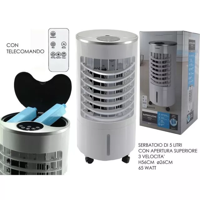 Condizionatore Portatile Refrigeratore Umidificatore Ventilatore Con Telecomando