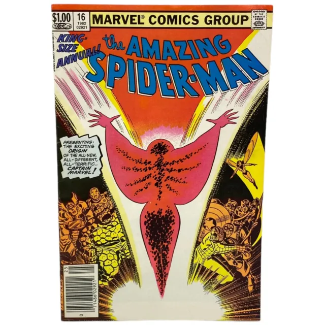 Amazing Spiderman Annual #16 1982 1st App Monica Rambeau Captain Marvel Key