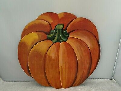 Vintage NOS Pumpkin Thanksgiving Halloween Autumn Fall Die Cut Cutout Cardboard