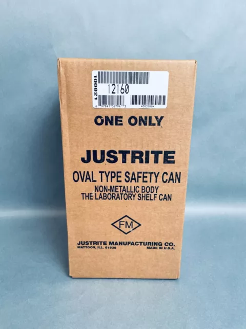 Justrite Safety Disposal Can 1 Gallon White Polyethylene Container 2