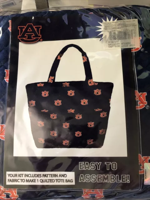 New Auburn Tigers Quilted tote bag purse craft kit