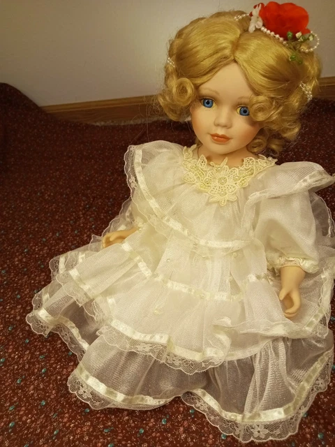 Heritage Signature Collection Porcelain Doll Sitting Brie fresh as spring breeze