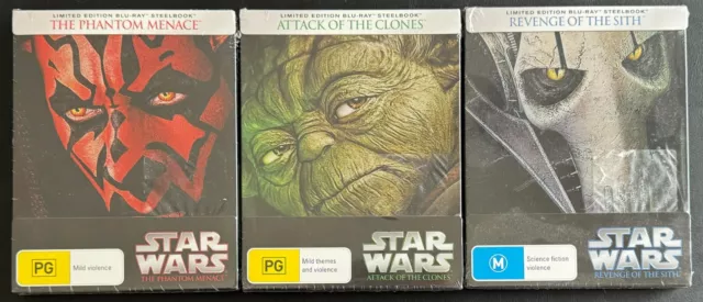 Star Wars Prequel Trilogy Blu Ray Steelbook set - Brand New in Plastic