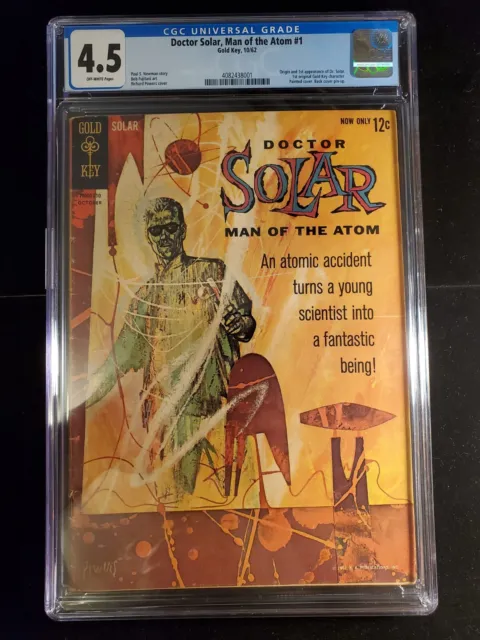 DOCTOR SOLAR MAN OF THE ATOM 1 CGC 4.5, Gold Key 1962, Origin & 1st Appearance