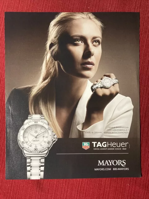 Maria Sharapova for Tag Heuer Watches 2010 Print Ad - Great to Frame!