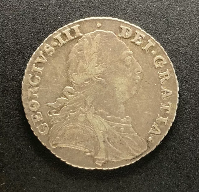 GEORGE III ONE SHILLING 1787 - Spink 3743 - No Semée of Hearts