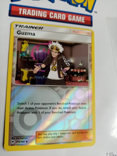Guzma 115/147 - Reverse Holo - Burning Shadows - Pokemon Card - MINT