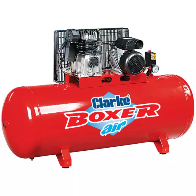 Clarke Boxer 14/200 O/L 14cfm 200Litre 3HP Belt Driven Air Compressor (230V)