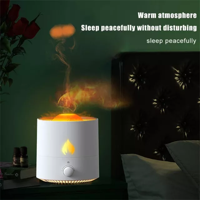 Volcano Flammen Aroma Diffuser Ätherische Öle Diffuser Luftbefeuchter Humidifier 2