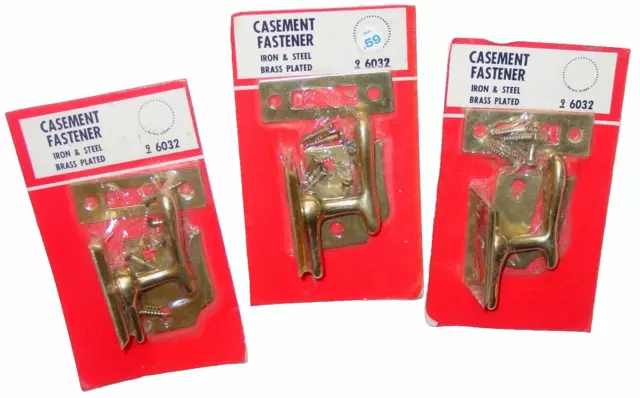 Vintage Casement Turn Latch Sash Window Cabinet Door Catch Lot Sears USA NOS