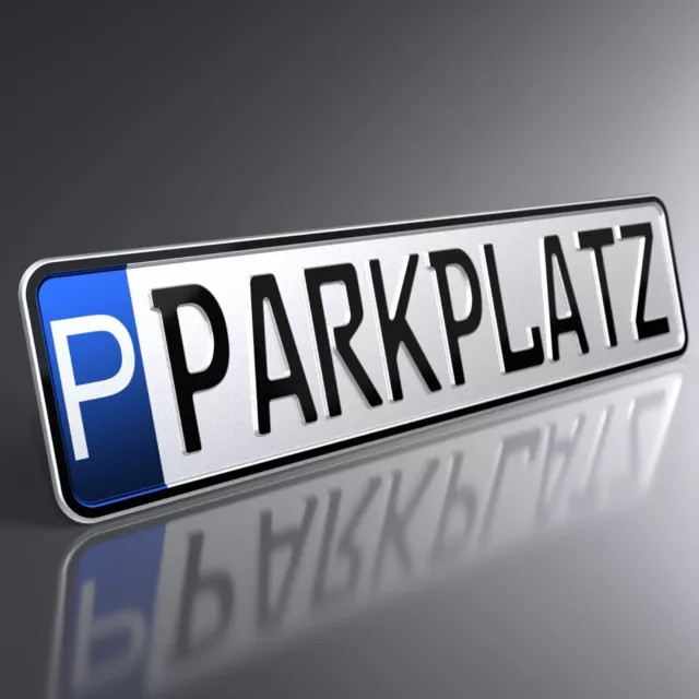 1 x Qualitäts Parkplatzschild | Parkschild | Parkplatz Kennzeichen | 520x110