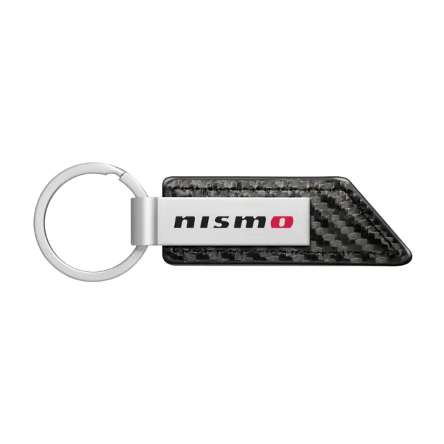 for Nissan NISMO Logo Carbon Fiber Texture Black Leather Strap Key Chain