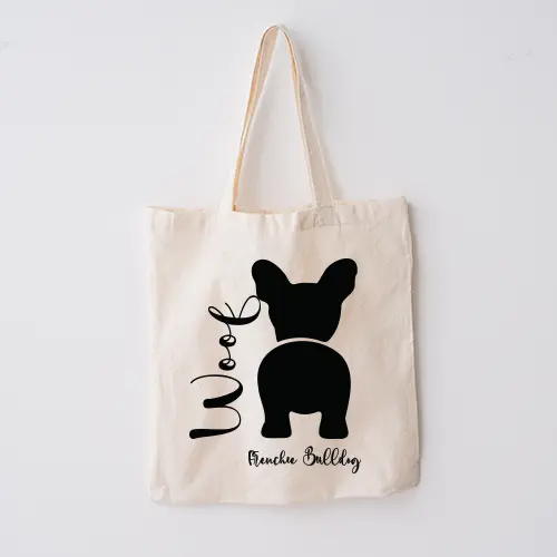 French Bulldog Frenchie Cute Dog Tote Bag Handmade