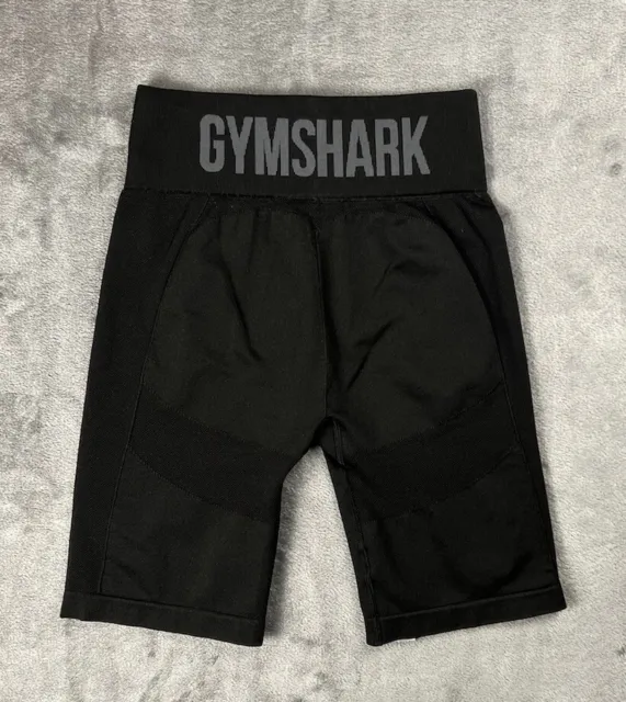GYMSHARK SHORTS SMALL Black Flex High Waist Gym Cardio £19.95 - PicClick UK