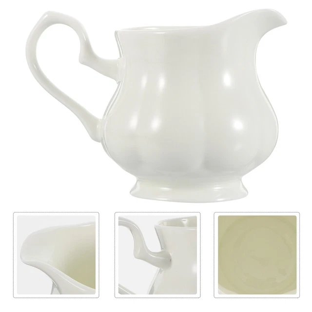 Crema Cerámica Clásica con Mango Pequeño Café-Leche-Crema-Jarabe-Pit