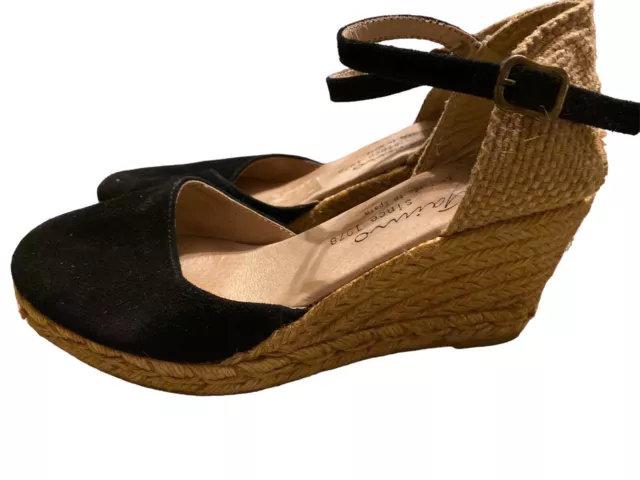 Gaimo Espadrilles Womens Wedge Sandals Shoes Black Size EU 38 US 7.5