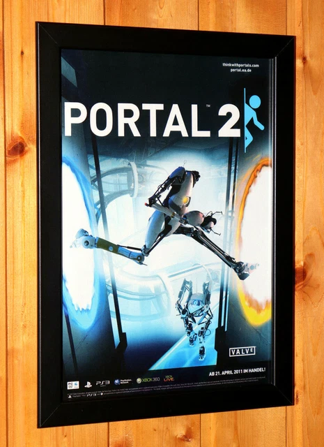 2011 Portal 2 video game Rare Small Poster / Ad Page Framed PS3 Xbox 360 Live