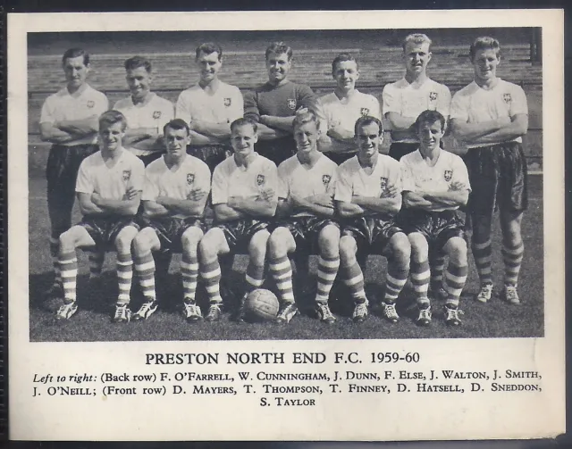 Fleetway-Football Teams 1959/60- Preston North End Fc