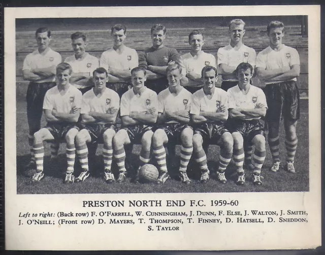 Fleetway-Fussballteams 1959/60- Preston North End Fc