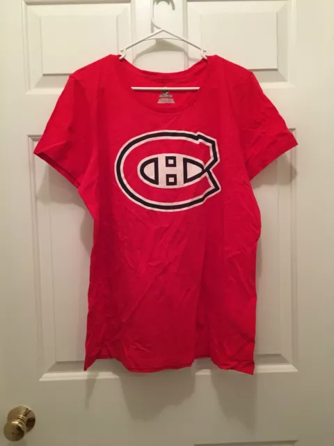 NWT Montreal Canadiens Women's NHL Brand Fitted Classic Logo T-Shirt 2XL
