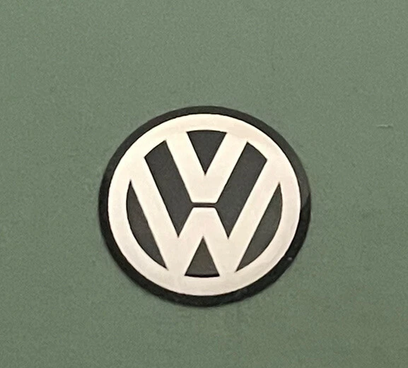 Original VW Schlüsselemblem Schlüssel Emblem Schwarz/silber 12mm 3C0837891A