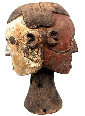 Art African Arts First - Mask Crested Ekoi Janus - Nigeria - 32,5 CMS