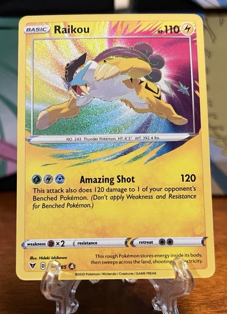 Raikou 050/185 - Vivid Voltage - Amazing Rare Holo Pokemon Card Near Mint