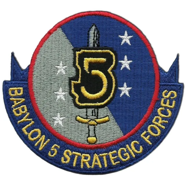 Babylon 5 Strategic Forces Logo Embroidered Iron-on patch High Quality Est. 4"