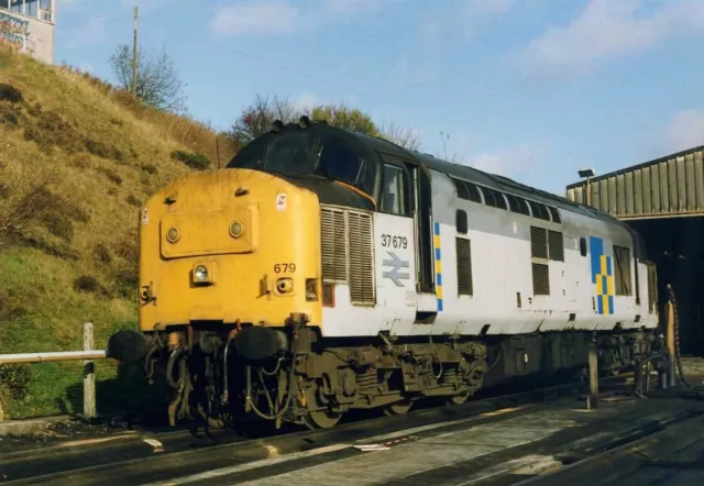 Railway Locomotive Photo Class 37 # 37679 At Buxton Mpd 6-11-1992