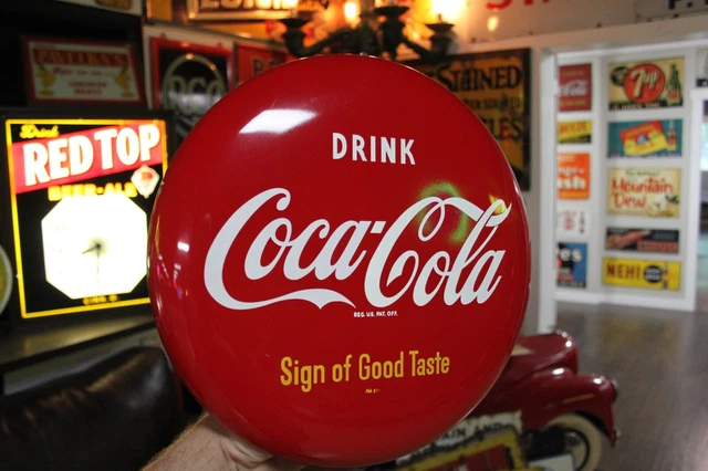 COCA COLA BUTTON Sign $69.00 - PicClick CA