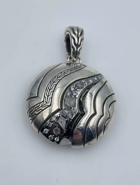 John Hardy Lahar Argent Sterling Pendentif Diamant