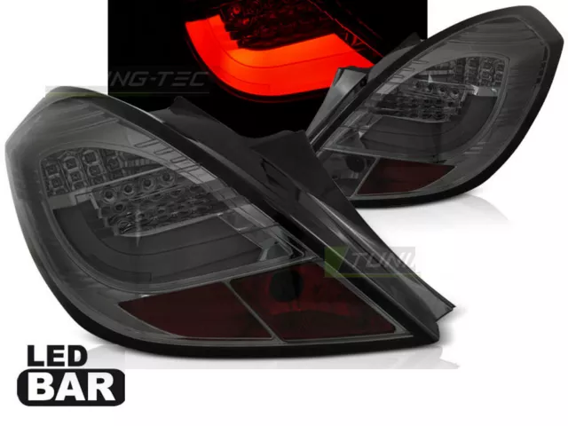 Juego de Pilotos traseros para Opel Corsa D 3D 2006-2014 ahumado LED BAR ES LDOP