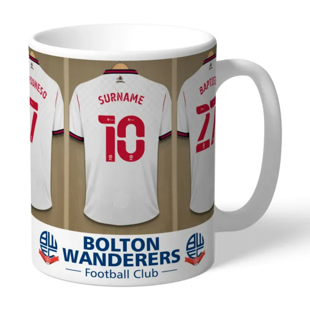 Bolton Wanderers Mug - Personalised Dressing Room - Official Football Gift Fo...