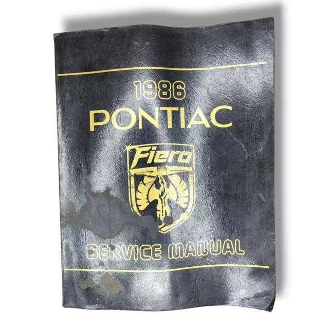 1986 Pontiac Fiero Shop Service Repair Manual Book Engine Drivetrain Wiring OEM