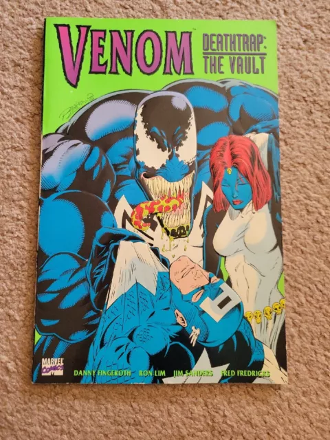 1993 Marvel Comics Venom Deathtrap: The Vault Graphic Novel Embossed Cover