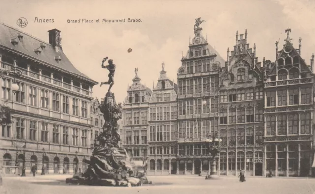 CPA BELGIQUE ANVERS Grand'Place et Monument Brabo