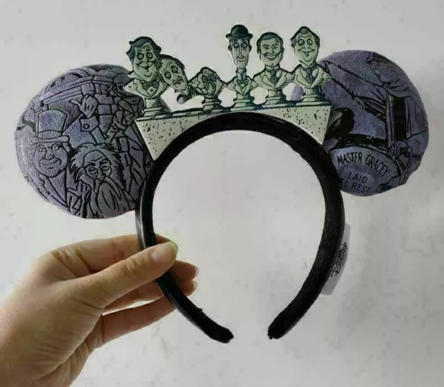 Disney Parks Halloween Minnie Ears Shanghai Haunted Mansion 50th Headband